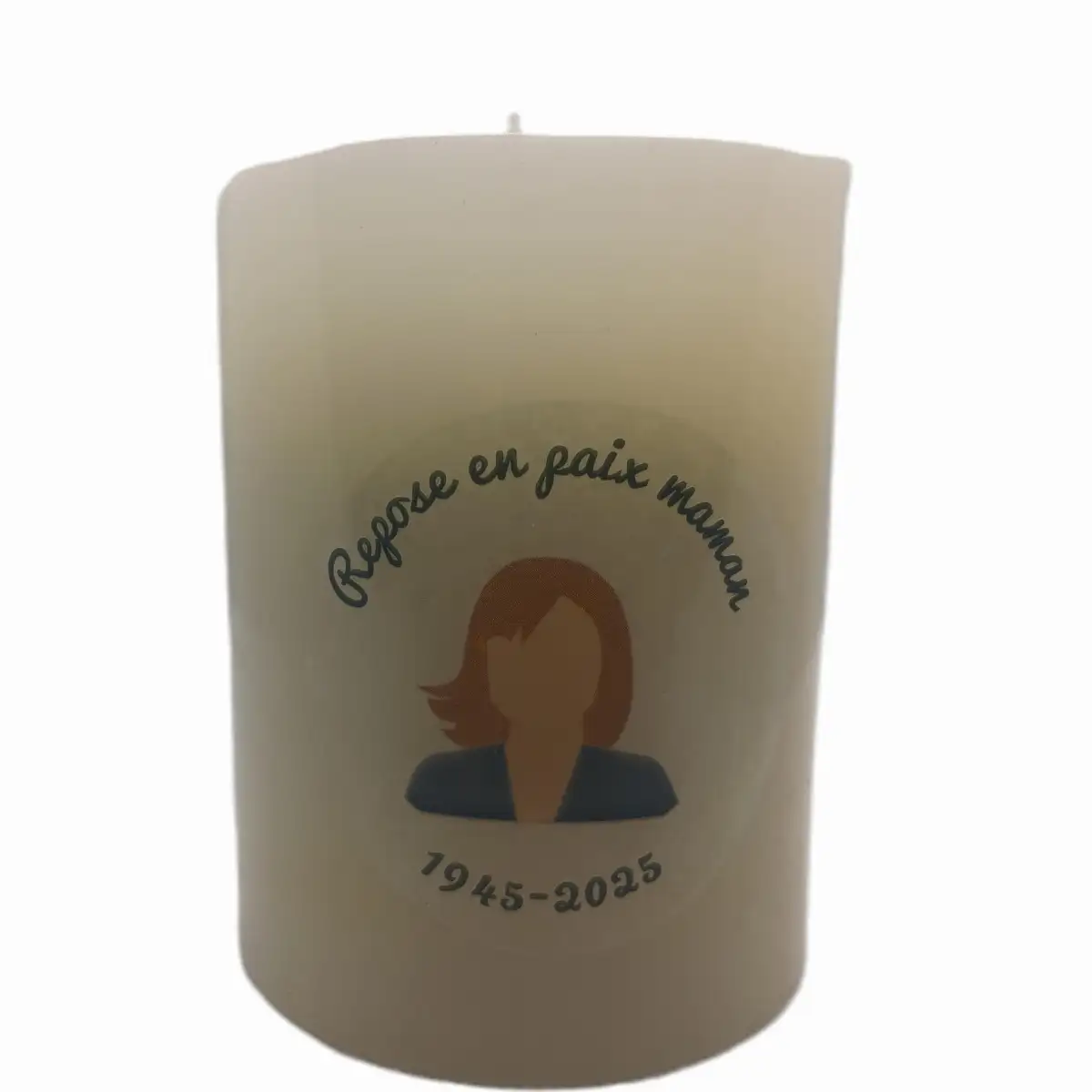 Bougie LED personnalisée Deuil, funérailles, décès, hommage à un defunt