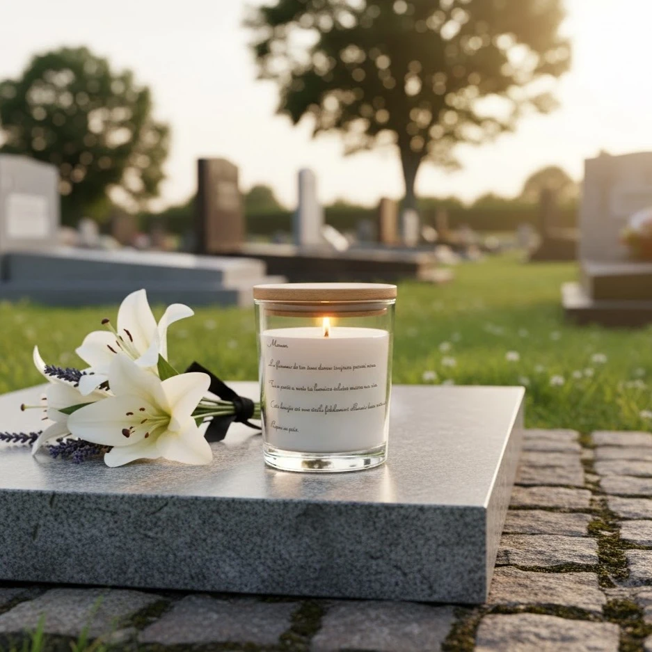 Bougies pour deuil, décès et hommage funéraire