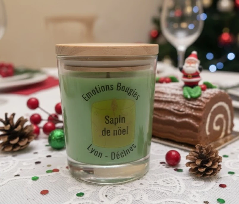Bougie végétale parfumée Sapin de Noël