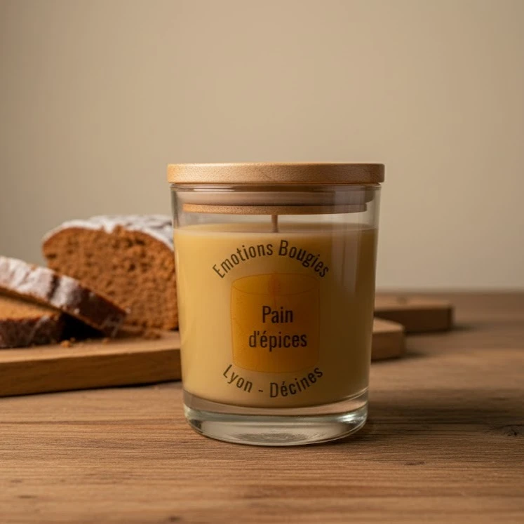 Bougie végétale parfumée pain d'épice