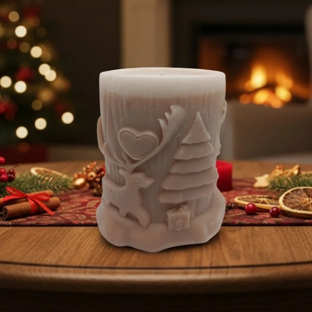 Bougie décorative pour noël et fêtes de fin d'années